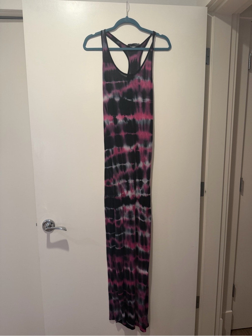 Generation Love Black & Magenta Tie-Dye Racerback Dress